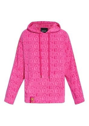 Versace logo-jacquard hoodie - Pink