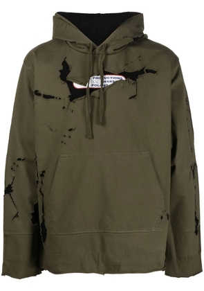 Diesel paint-splatter cotton hoodie - Green