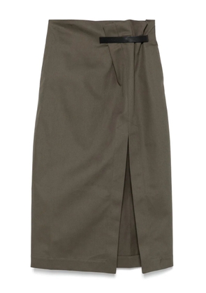 JW Anderson twill-weave midi skirt - Green