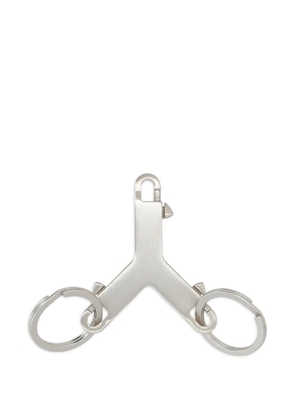 Rick Owens double-ring keychain - Silver