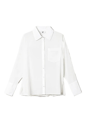 TWINSET long-sleeve chest-pocket shirt - White