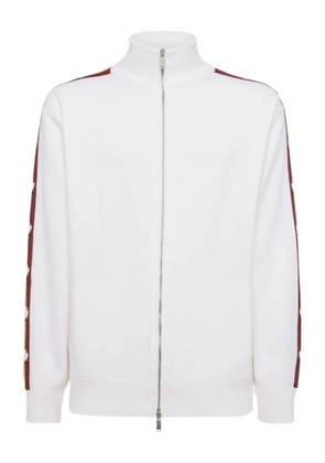 DSQUARED2 logo-tape zip-up sweatshirt - White