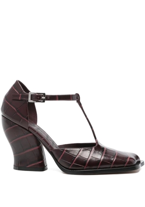 LOEWE 90mm T-strap pumps - Red