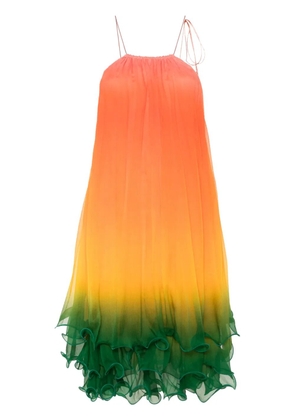Casablanca Rainbow Gradient midi dress - Orange