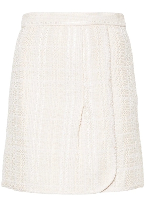 IRO bouclé design mini skirt - Neutrals