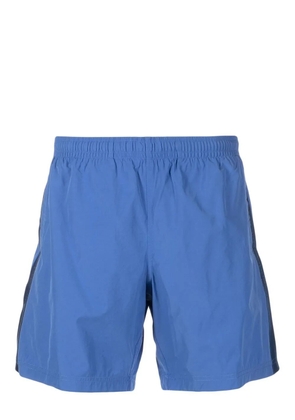 Alexander McQueen Selvedge logo-jacquard swim shorts - Blue