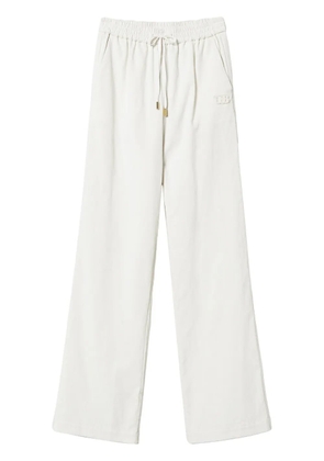 TWINSET velvet track pants - White