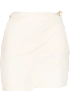 OpéraSPORT wrap-design high-waisted miniskirt - White