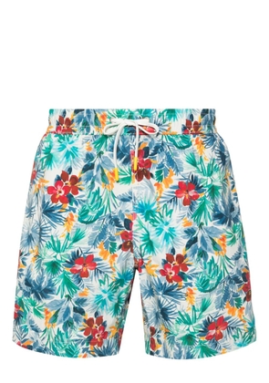 HARTFORD floral-print swim shorts - Blue