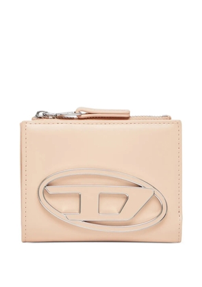 Diesel 1DR logo-plaque zip wallet - Pink