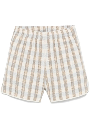 BLUE SKY INN checked bouclé shorts - Neutrals