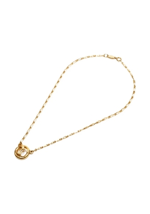 CHANEL Pre-Owned 1980s CC logo round-pendant necklace - Gold