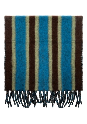 Lanvin striped fringed scarf - Blue