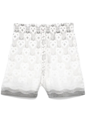 Casablanca heart-monogram silk shorts - Grey