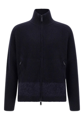 DSQUARED2 ribbed high-neck zip-front cardigan - Blue
