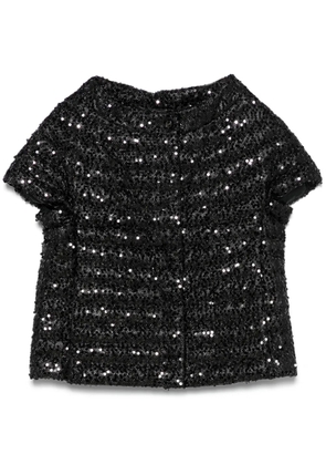 Herno sequinned puffer jacket - Black