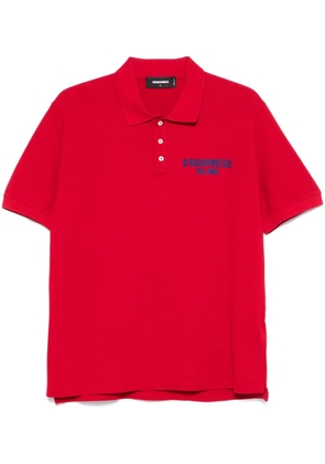 DSQUARED2 dyed logo-patch polo shirt