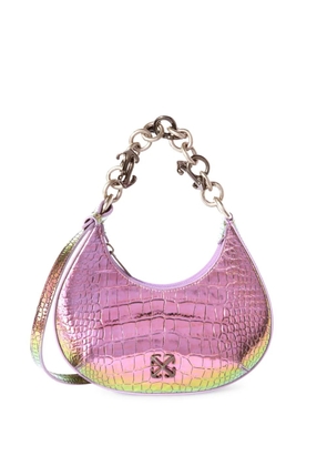 Off-White Hemisphere Croco shoulder bag - Pink