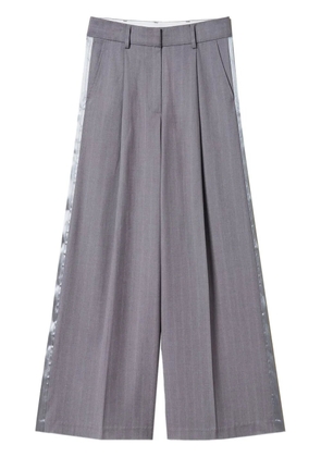 TWINSET pinstripe wide-leg trousers - Grey