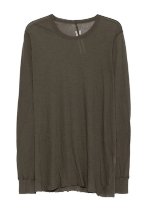 Rick Owens raw-edge long-sleeve T-shirt - Green