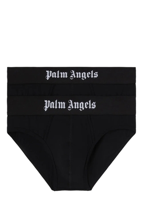 Palm Angels logo briefs (set of two) - Black