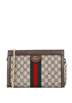 Gucci Pre-Owned Ophidia Chain Shoulder Bag GG Coated Canvas Small crossbody bag - Brown
