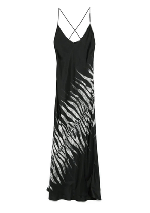 Roberto Cavalli Tigress-print maxi dress - Black