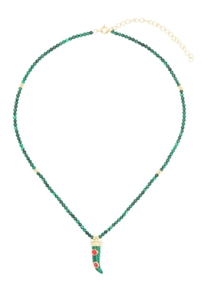 Eshvi malachite fang necklace - Green