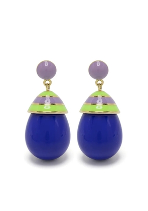 Eshvi mini striped drop earrings - Purple