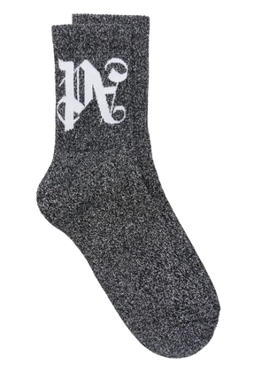 Palm Angels monogram lurex socks - Grey