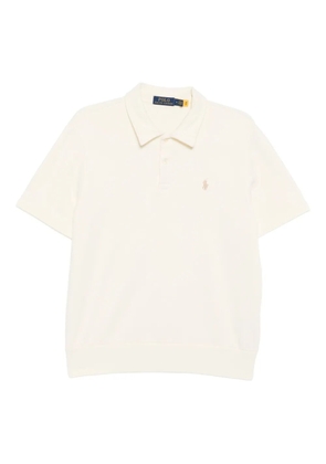 Polo Ralph Lauren embroidered-logo cotton polo shirt - Neutrals