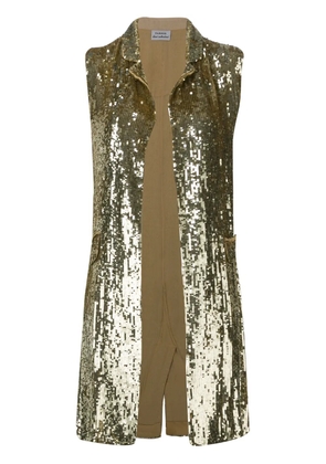 P.A.R.O.S.H. embellished draped waistcoat - Gold