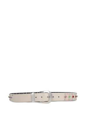 Htc Los Angeles buckle-fastening leather belt - White