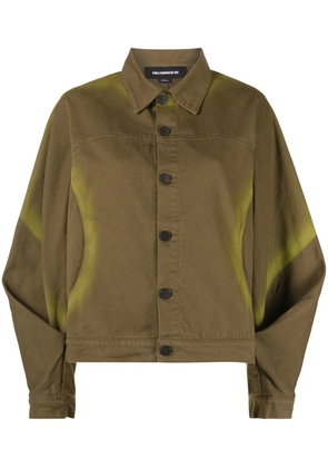 Paula Canovas del Vas spray-paint effect denim jacket - Green