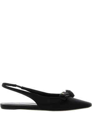 Balenciaga Nano Bow slingback flat pumps - Black