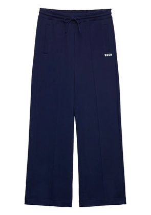 MSGM logo-print track pants - Blue