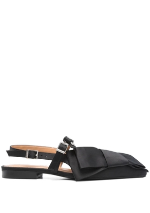GANNI Big Bow slingback ballerinas - Black