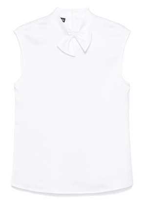 Emporio Armani knot-detail top - White