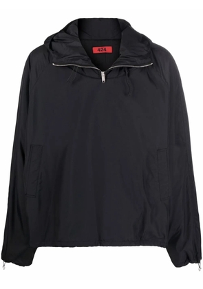 424 pullover hooded windbreaker jacket - Black