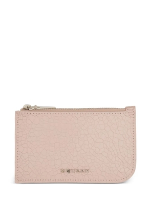 Alexander McQueen cracked-leather zip-around wallet - Pink