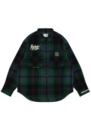 AAPE BY *A BATHING APE® plaid shirt - Blue