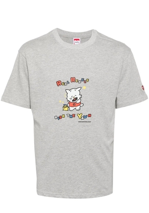 Ground Zero cat print cotton T-shirt - Grey