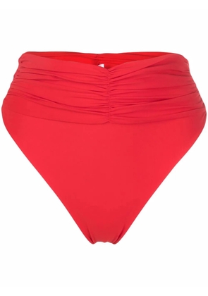 Magda Butrym high-waisted ruched bikini bottoms - Red