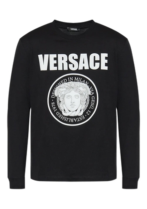 Versace medusa logo long-sleeve t-shirt - Black