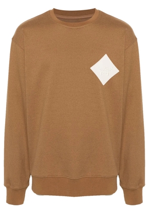 MCM logo-patch bouclé sweatshirt - Brown
