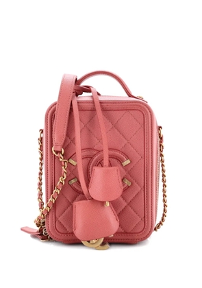 CHANEL Pre-Owned Filigree Vertical Vanity Case Quilted Caviar crossbody bag - Pink