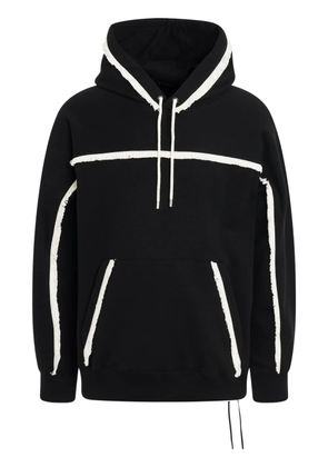 Mastermind Japan embroidered fringed hoodie - Black