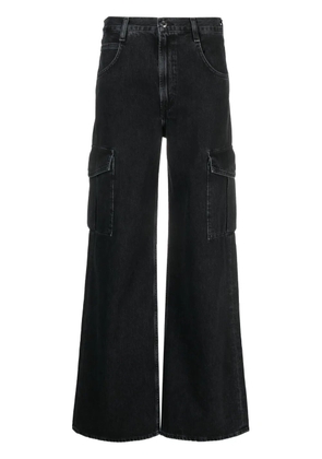 AGOLDE mid-rise wide-leg jeans - Black