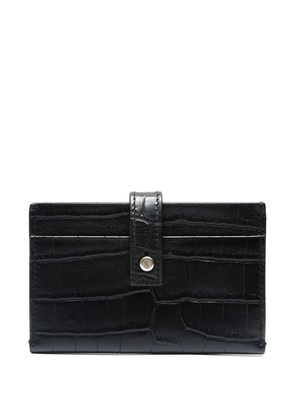 Saint Laurent Pre-Owned 2000-2020 crocodile-effect cardholder - Black