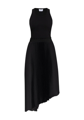 Alexander McQueen pleated asymmetric dress - Black